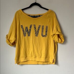 Victoria’s Secret PINK WVU Sweatshirt 💛 Sz Lg West Virginia Cozy College Core ©️